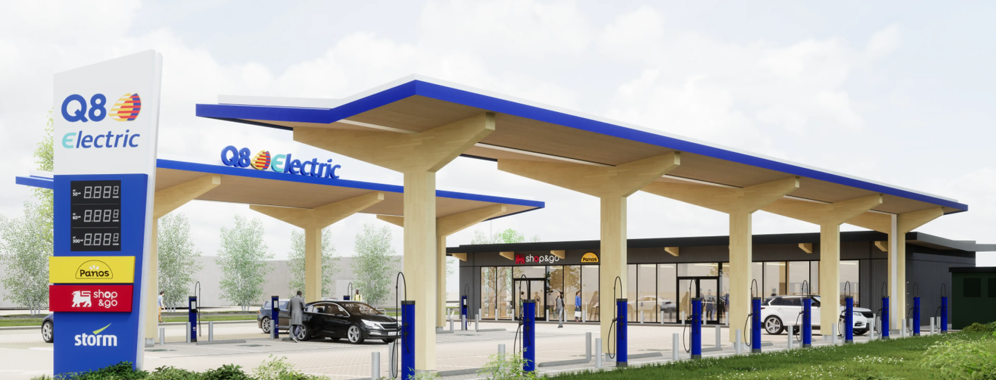 Q8 Electric fast-charging stations